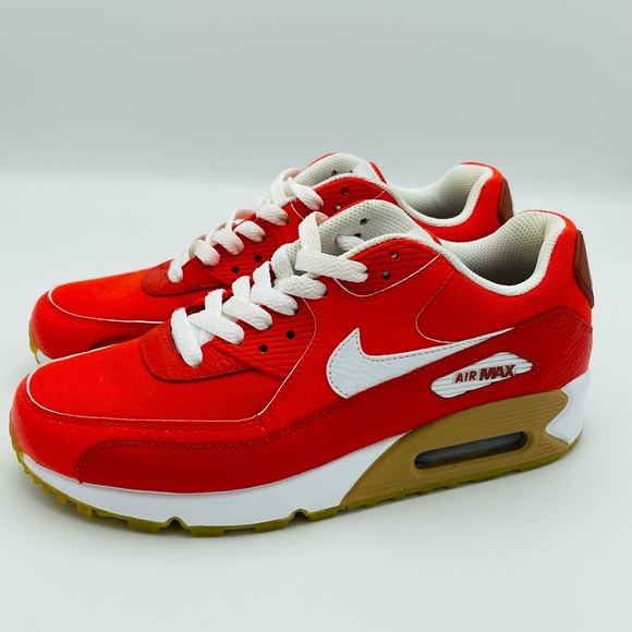 Women’s Nike Air Max 90 Orange Red Color Sneaker 7 - Picture 7 of 10